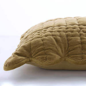 Laura Ashley Scalloped Ochre Yellow Cushion